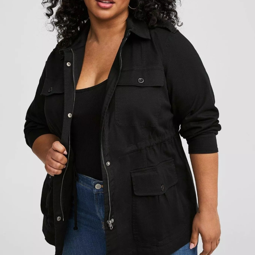 torrid anorak jacket‎ Black Size 3